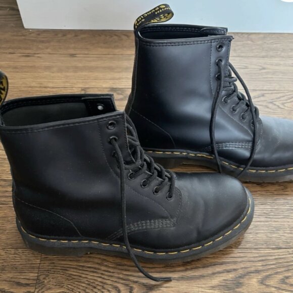 Doc Martens 1460 Black Smooth Lace Up Boots Leather Boots US Size 9 NEW main image 4
